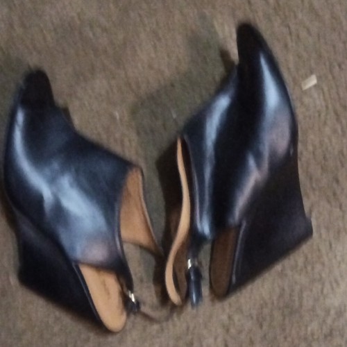 Nine west black slingback open - west,